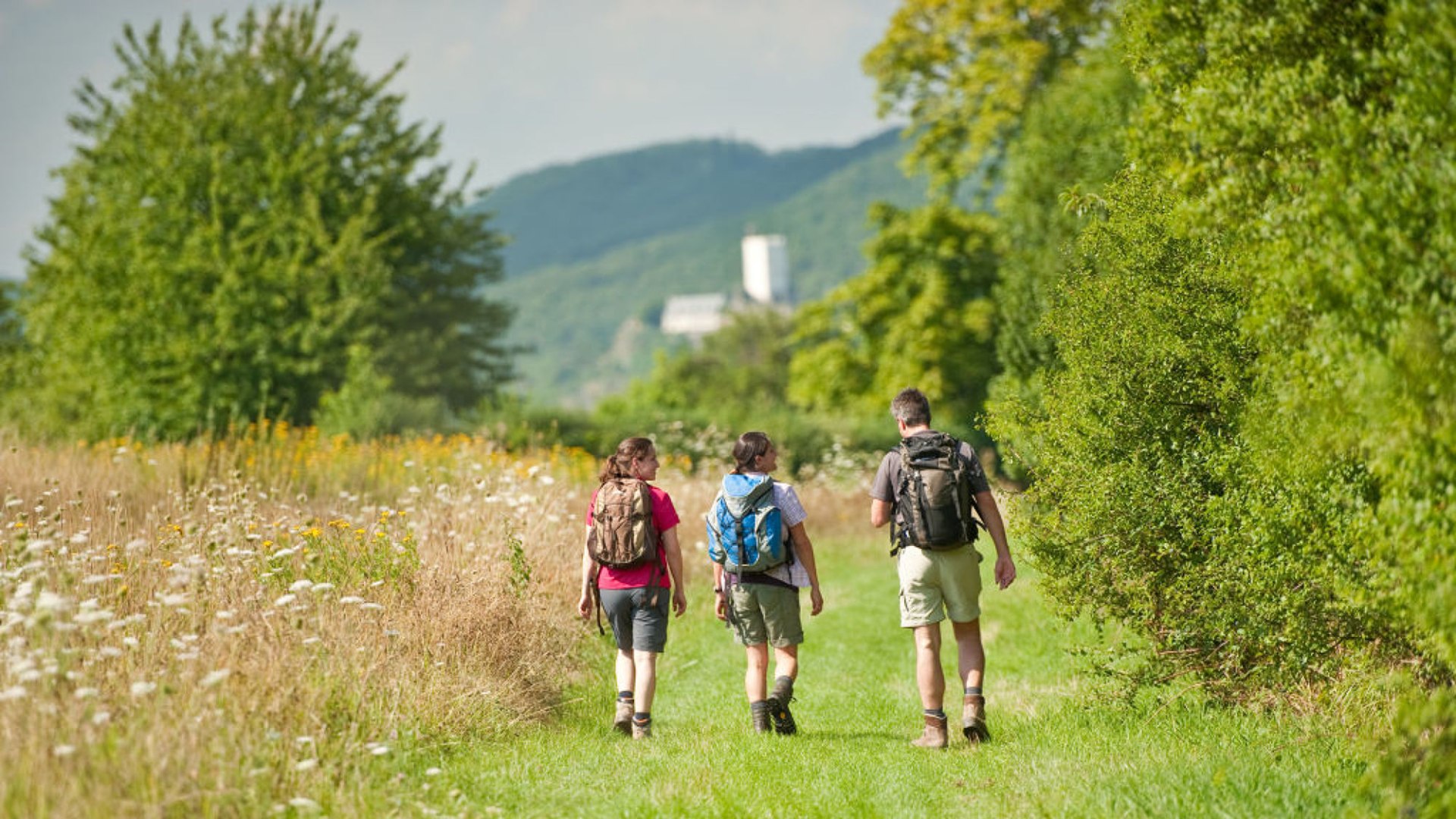 Unterwegs auf dem RheinBurgenWeg | © Dominik Ketz