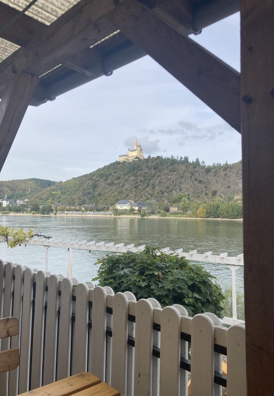 Blick auf die Marksburg | © Gasthaus zur Marksburg